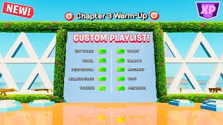 Chapter 3 WarmUp Map Aim Edits Builds Fortnite Creative [upl. by Narut]