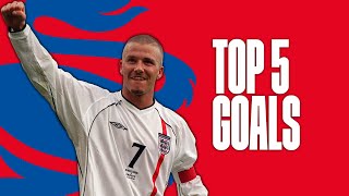 David Beckhams best England goals  Top Five [upl. by Darken111]