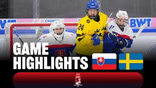 Highlights Slovakia vs Sweden  2024 U18WomensWorlds [upl. by Sirois]