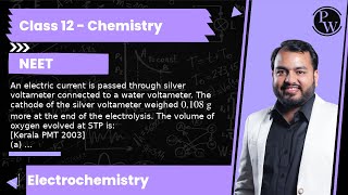 An electric current is passed through silver voltameter connected to a water voltameter The cath [upl. by Jobe]