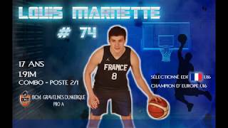 Louis Marnette 2001 20172018 Highlights BCM GRAVELINES DUNKERQUE [upl. by Ellinnet]