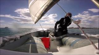 Optimist sailing  Cyprus  GoPro [upl. by Meldon48]