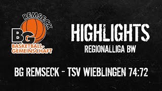 Highlights BG Remseck  TSV Wieblingen Füchse Regionalliga BW [upl. by Layol]