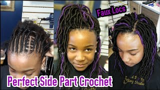 13 Side Part Crochet Locs tutorial [upl. by Sulecram655]