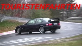 Nordschleife Touristenfahrten 18112012  Almost Crashes and Drifts [upl. by Nosloc]