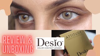 Desio Lenses Tender Hazel UNBOXING amp REVIEW [upl. by Amorete]