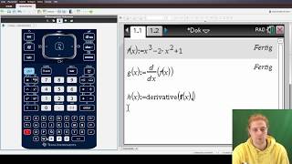GTR TI Nspire CX 21 Ableitungsfunktion zeichnen [upl. by Udall]