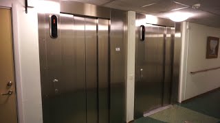 1970s DEVE holeless hydraulic elevators mod by KONE  Hälsingegatan 43 Arbrå Sweden [upl. by Llecram576]