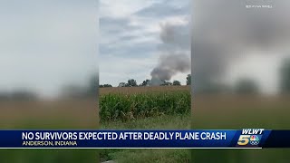 Small plane from Iowa crashes in Indiana cornfield killing people onboard [upl. by Willms]