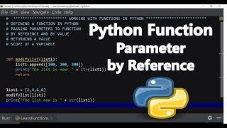 Python Functions and Parameter Passing by Reference [upl. by Eybba]