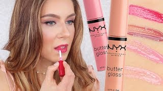 NYX Butter Gloss Review  Swatches [upl. by Bauer324]