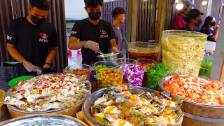 Super Spicy Seafood Salad  Popular Soy Sauce Salmon amp Crab Lotus Root Salad  Cambodian Street Food [upl. by Cherry]