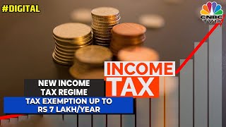 Tax Exemption Up To Rs 7 LakhYear Under New Income Tax Regime FM Nirmala Sitharaman  Digital [upl. by Einotna741]