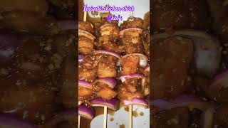 Teriyaki chicken shish kebabs ampamp my 49ers for the win👩🏽‍🍳🏈 fyp cooking atasteoft ￼ [upl. by Lenoel]