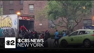 East Harlem tenants say asylum seekers dig through trash then leave mess behind [upl. by Eniamert]