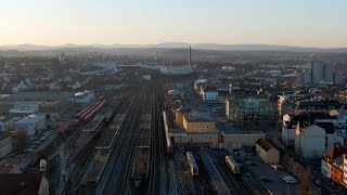 Fulda während Corona  Stockfootage Luftaufnahmen Aerial 4K [upl. by Nytsirhc]