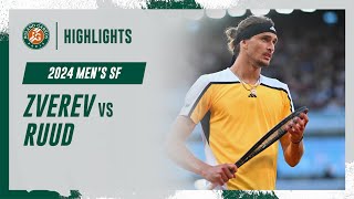 Zverev vs Ruud Semifinal Highlights  RolandGarros 2024 [upl. by Nylrehc]