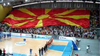 Himna na Makedonija  Sala Boris Trajkovski  Macedonia  Bosnia EuroBasket 2011 [upl. by Cutter]