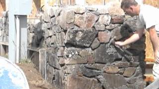 Slipform Stone Masonry sample clips from the DVD [upl. by Bendite]