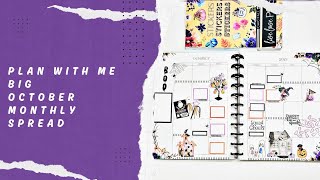 Plan With Me  Big Vertical Planner  October Monthly Spread  LiveLovePosh Chic Fall [upl. by Yorgerg]