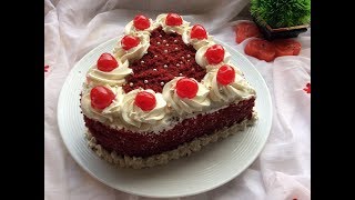 রেড ভেলভেট কেক  চুলায় তৈরি ॥ Red Velvet Cake Recipe ॥ How To Make Red Velvet Cake [upl. by Jelks]