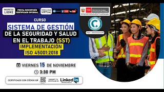 ⛑CURSO SISTEMA DE GESTIÓN DE LA SEGURIDAD Y SALUD EN EL TRABAJO👷‍♂🚧 ISO 45001👷‍♀ [upl. by Hurlow105]