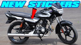 New Sticker Installation in CT 100 Bike [upl. by Nymrak19]