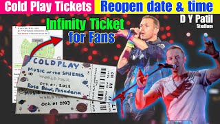 Coldplay Tickets Reopen DateHow to Book Infinity Tickets for Cold Play Event for Fan onlyBMS [upl. by Magnus]