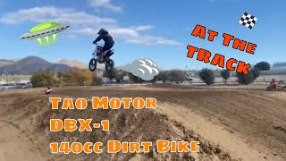 Tao Motor DBX1 140cc Dirt bike at the Track taomotor taotao taomotorfamily 140c dirtbike dirt [upl. by Nauqaj]