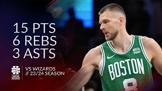 Kristaps Porzingis 15 pts 6 rebs 3 asts vs Wizards 2324 season [upl. by Dabney]