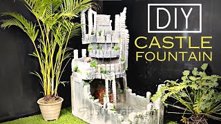 Crafting a Dreamy Castle Fountain Wonderland with Foam BoxDIY [upl. by Akemed705]