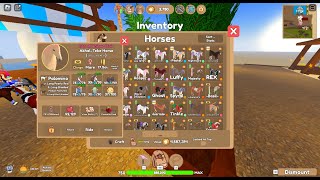 Getting a iuh teke  WFL wild horse island roblox [upl. by Risser]