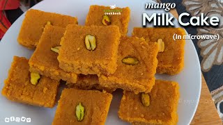 Mango Milk Cake in microwave  mango kalakand  Acharyas Cookbook [upl. by Zerimar657]