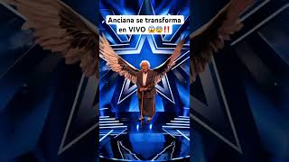 Anciana se transforma en VIVO 😨😱‼️ americasgottalent gottalent talento transformation [upl. by Erma]