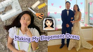 WE ELOPED How I Made My Elopement Dress  DIY Wedding Dress coolirpa [upl. by Teddie]