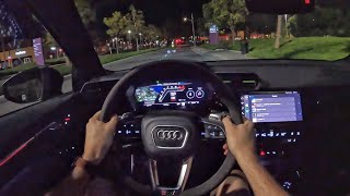 2022 Audi RS3 POV Night Drive 3D AudioASMR [upl. by Sloane]