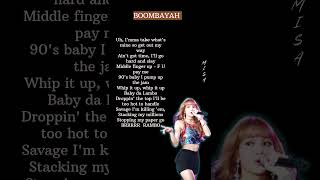 BoombayahLisasEnglishRap Cover By Misa shorts blackpink [upl. by Oppen]