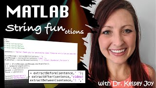 MATLAB String Functions  extractBefore extractAfter extractBetween 8 of 9 [upl. by Alessig]