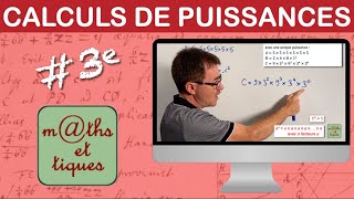 Effectuer des calculs de puissances 1  Troisième [upl. by Ativ299]