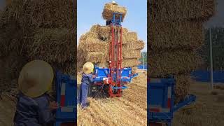 Wheat straw bale packaging truck artifact small square bales small square bales corn straw [upl. by Claybourne]