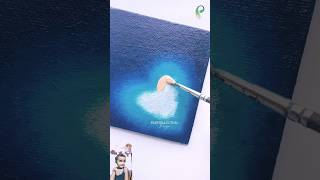 Easiest heart painting painting art diy acryliccraft acrylicpaintingtechniques [upl. by Yrbua]