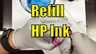 1 Method of Refill HP Cartridge 60 61 62 63 64 65 66 67 68 21 59 [upl. by Sinegold]