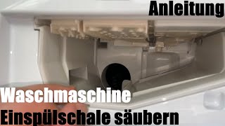 Waschmaschine Einspülschale säubern Waschmaschinen Schublade Reinigung AEG 7000 Serie Anleitung [upl. by Hibbs]