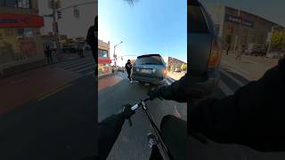 Worst timing ever jaywalking brakeless citycycling fixedgearbike [upl. by Cida84]