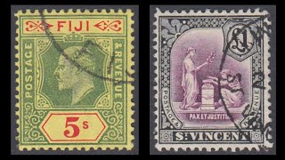 St Vincent Vs Fiji stamps [upl. by Tilney390]