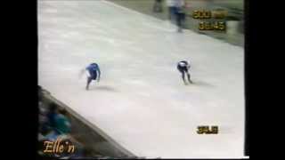 Winter Olympic Games Calgary 1988  500 m Hoffmann  Vergeer [upl. by Ydok428]