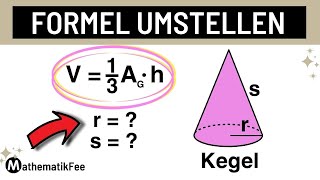 KEGEL – Radius und Mantellinie aus dem Volumen berechnen [upl. by Aydan]