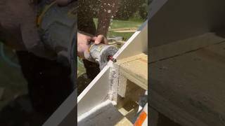 Cutting PVC Board for Stair Stringer  Deck Builder in Massachusetts construction carpentery [upl. by Soinotna]