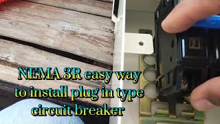 NEMA 3R easy way to install with plug in type circuit breaker jawbonetv [upl. by Ahsieym64]