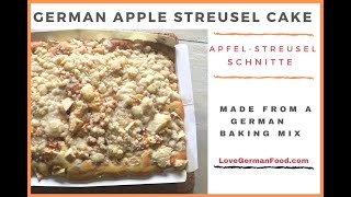 German Apple Streusel Cake Made from a Baking Mix  The German Cooking Channel [upl. by Werdna110]